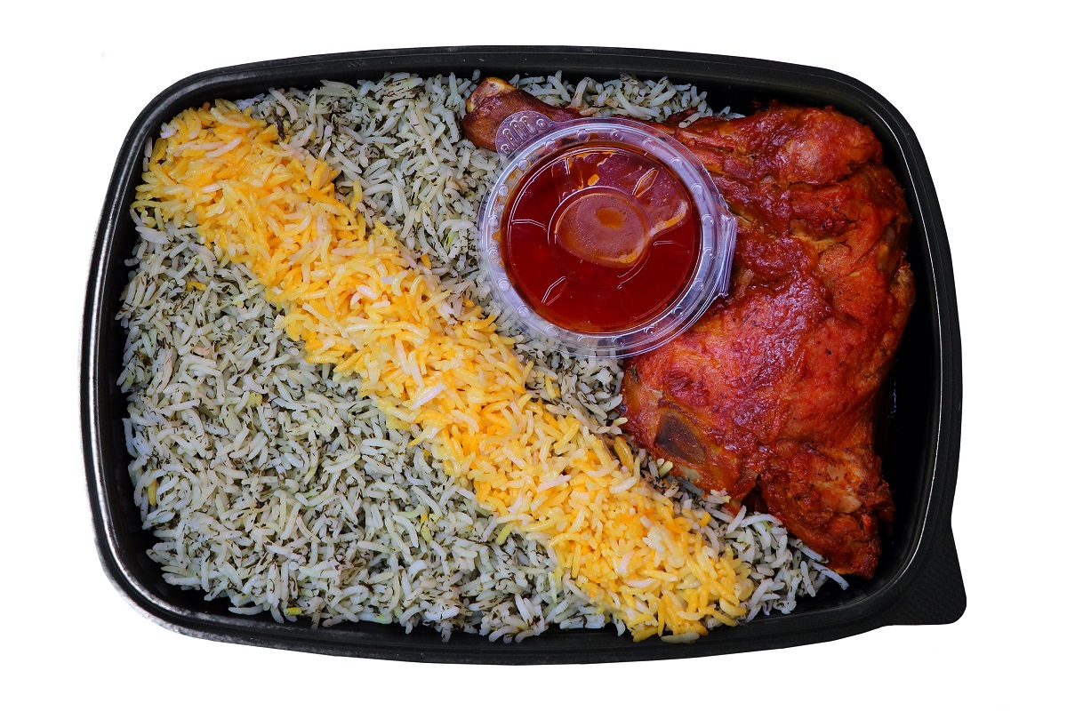 سبزی پلو با مرغ